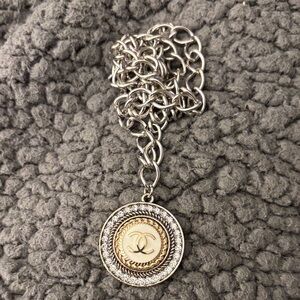 Silver and Gold Pendant Necklace